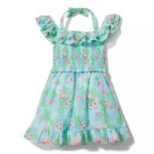 Janie and Jack flamingo print with matching headband